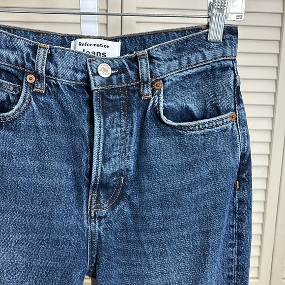 Reformation Blue Straight Leg Jeans - Picture 9 of 15